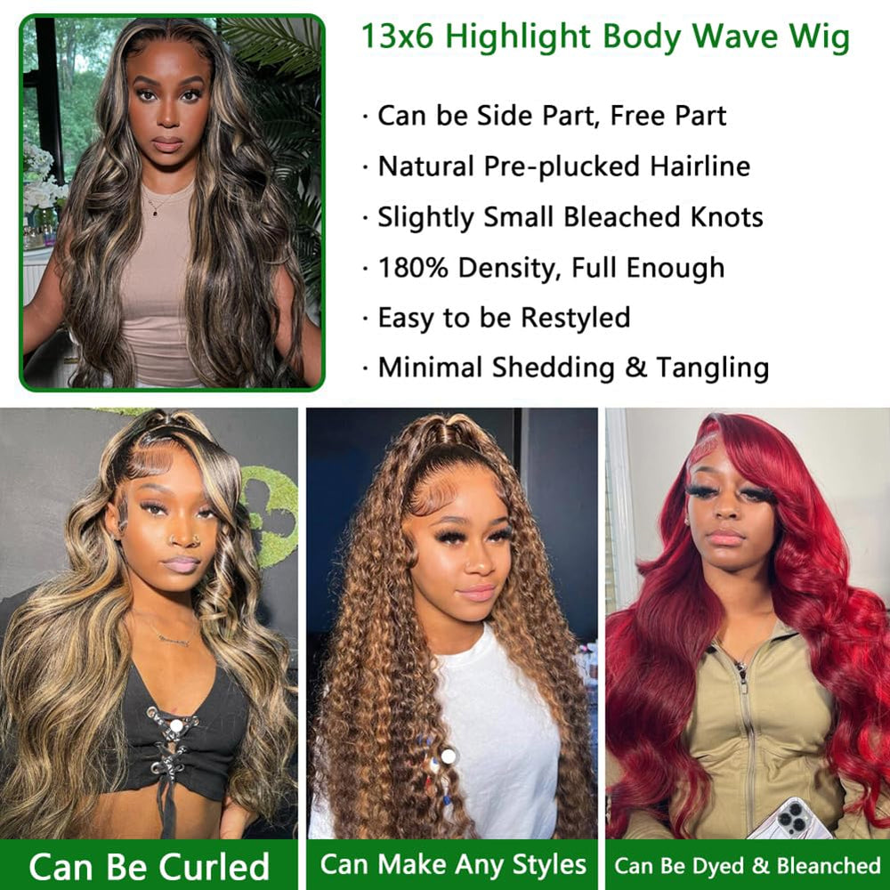 QUANDIAN 13x6 hd-lace front wig skin-melting blend for seamless scalp appearance