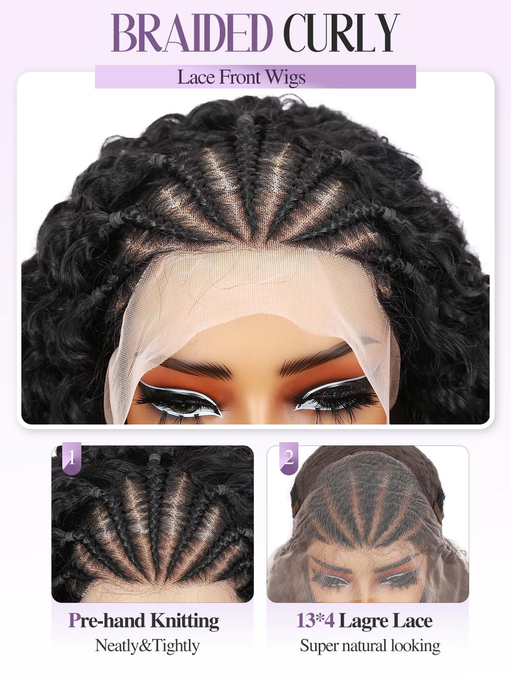 Quantum Love Afro puff braided style adds bold volume and face-framing shape
