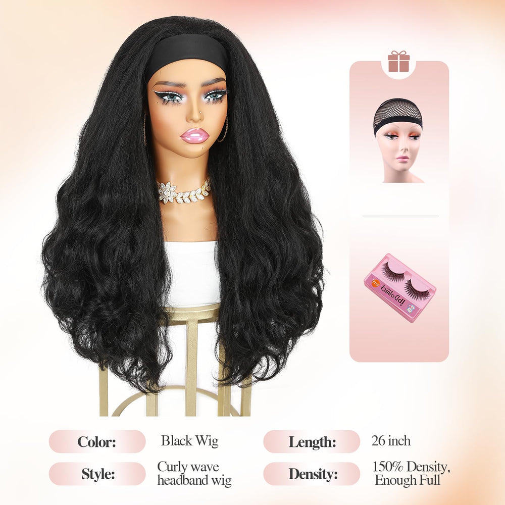 Quantum Love Headband Wig ponytail-ready design supports versatile updos.