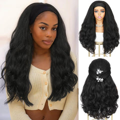 Quantum Love Yaki Curly Headband Wig front view shows natural hairline-friendly design for all-day wear.