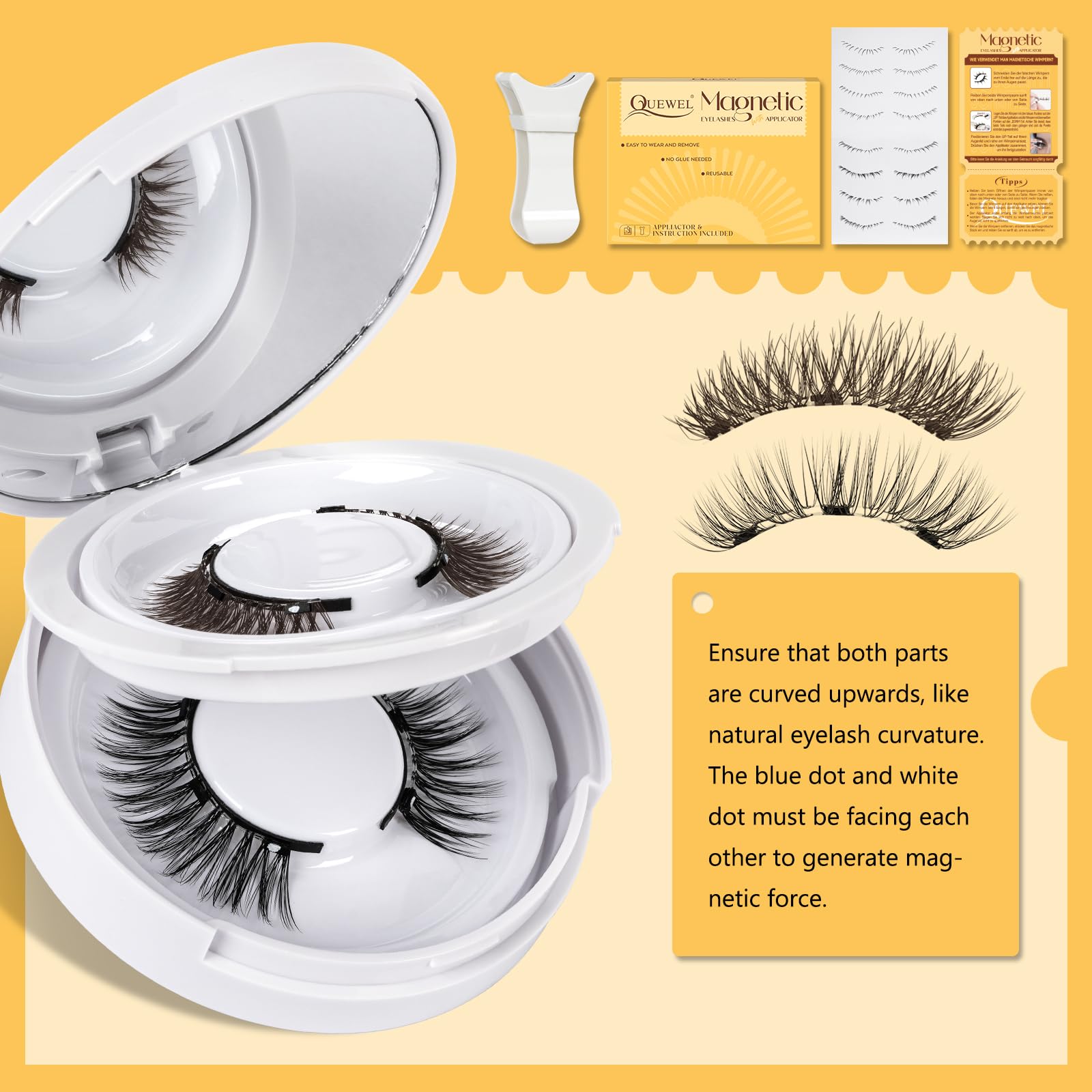 QUEWEL instruction sheet for simple, beginner-friendly lash setup