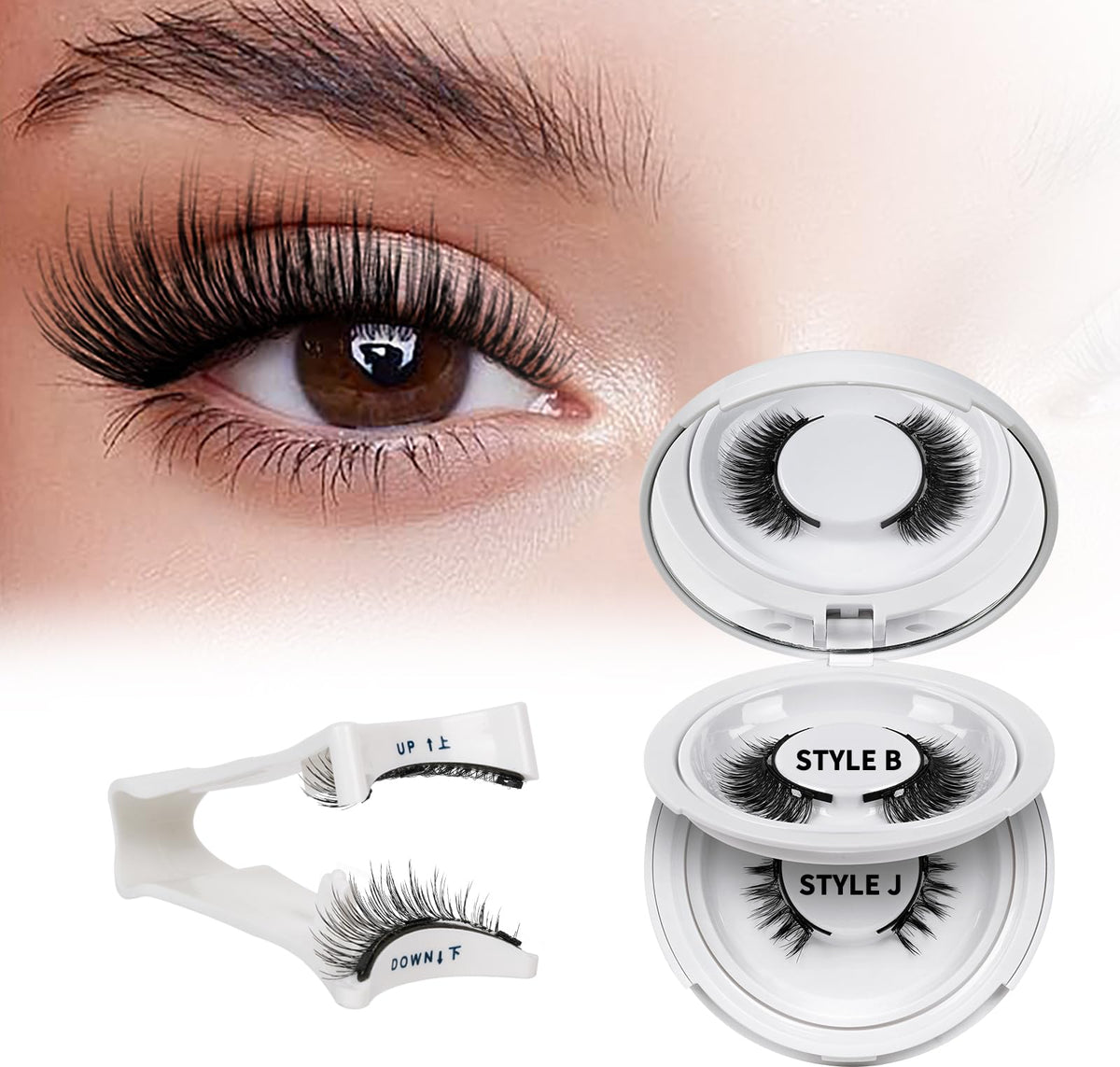 QUEWEL magnetic eyelashes kit with applicator for easy on the go application