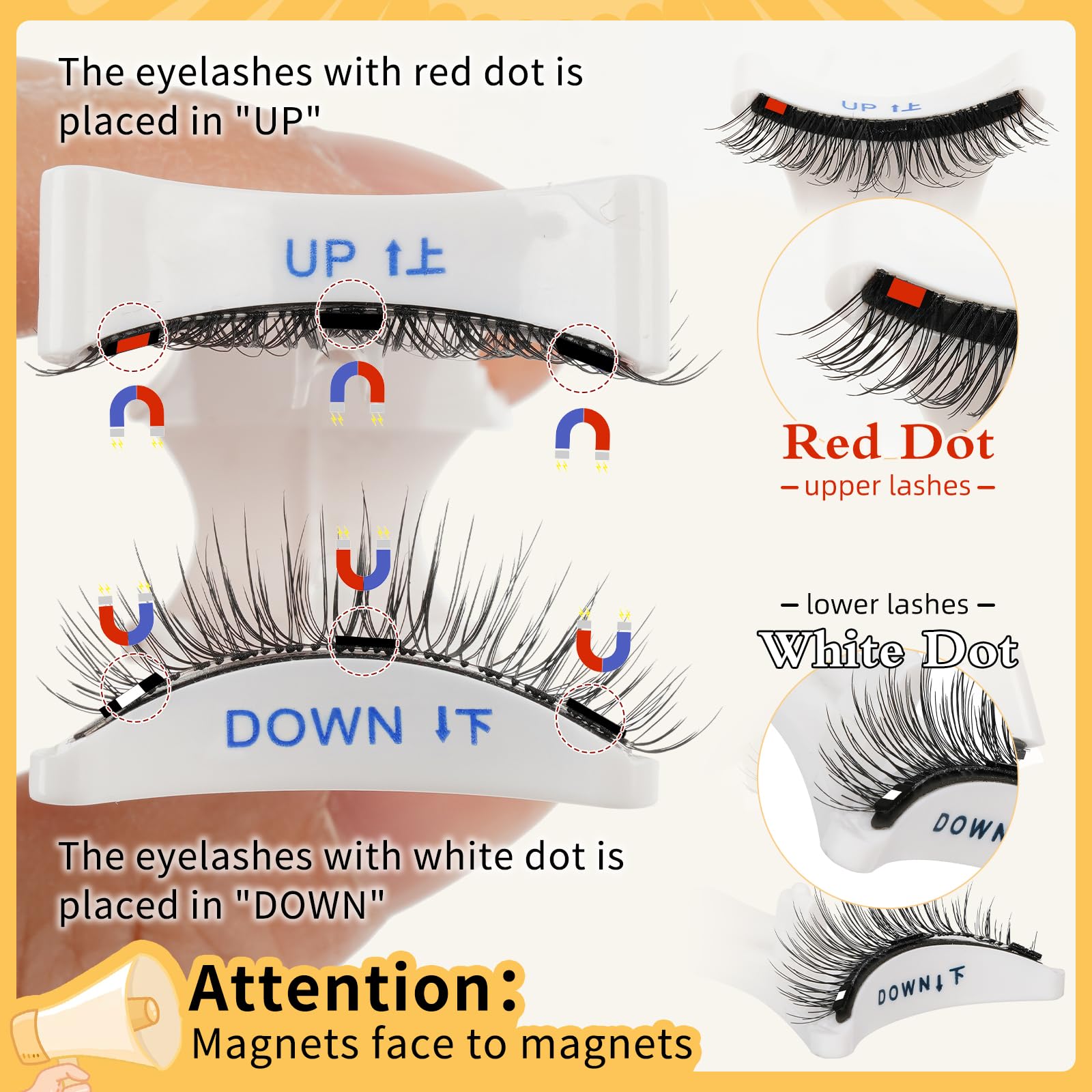 QUEWEL magnetic eyelashes natural look close up showing lightweight comfort