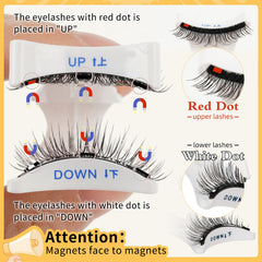QUEWEL magnetic eyelashes natural look close up showing lightweight comfort