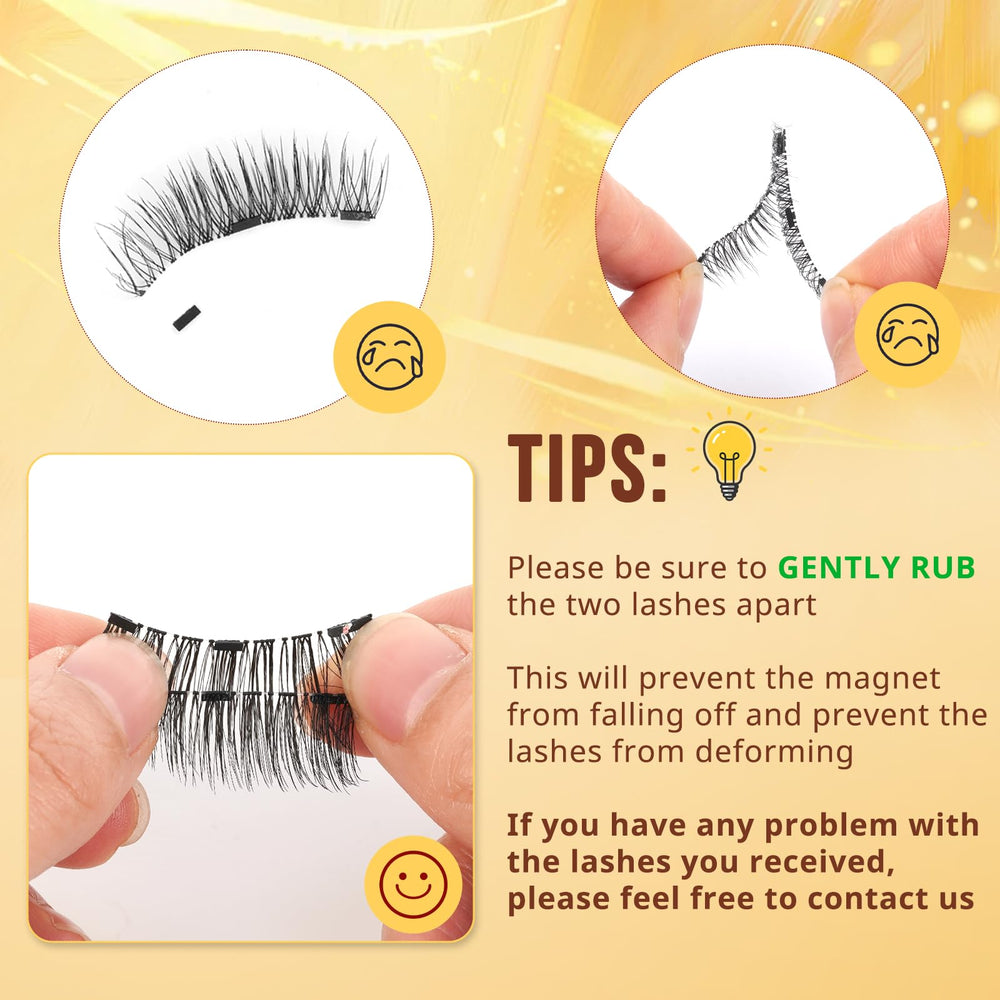 QUEWEL travel friendly magnetic eyelashes kit for daily wear and events
