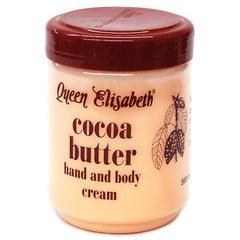 Queen Elisabeth Cocoa Butter 500ml tub open for deep hydration and skin protection.