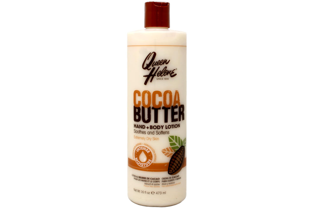 Queen Helene Cocoa Butter Hand & Body Lotion after-application scene shows softness and suppleness.