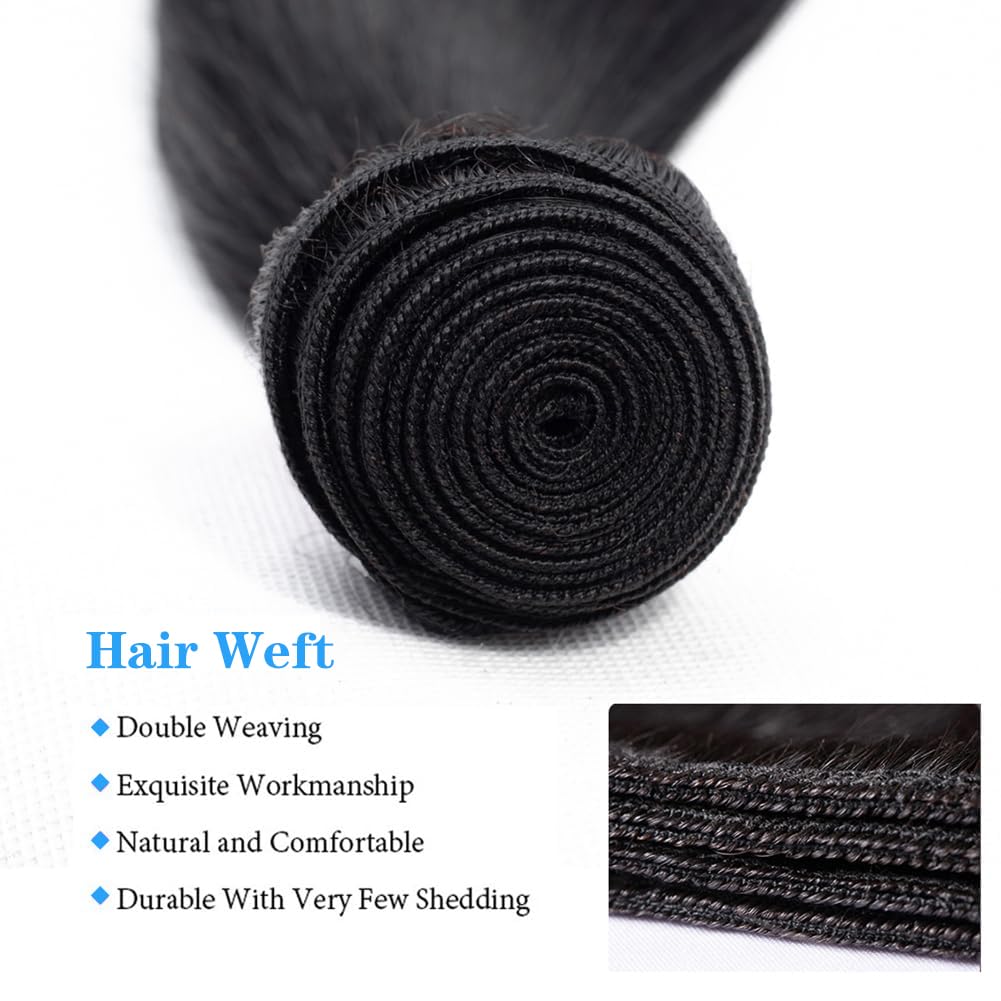Queenset straight bundles dyeable and bleach-ready for customized shades