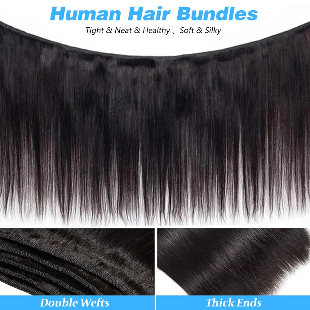 Queenset straight bundles virgin Brazilian hair close-up displays unprocessed quality