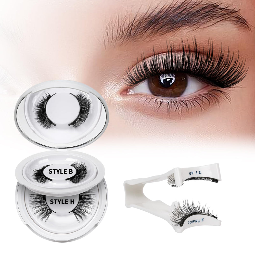QUEWEL 2 pair magnetic eyelashes kit, lightweight for easy daily wear