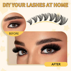 QUEWEL 3D Lash Clusters 12-18mm for fuller natural-looking volume