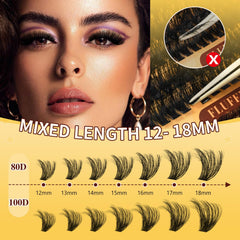 QUEWEL Lash Clusters Tweezers with non-stick coating for precise application