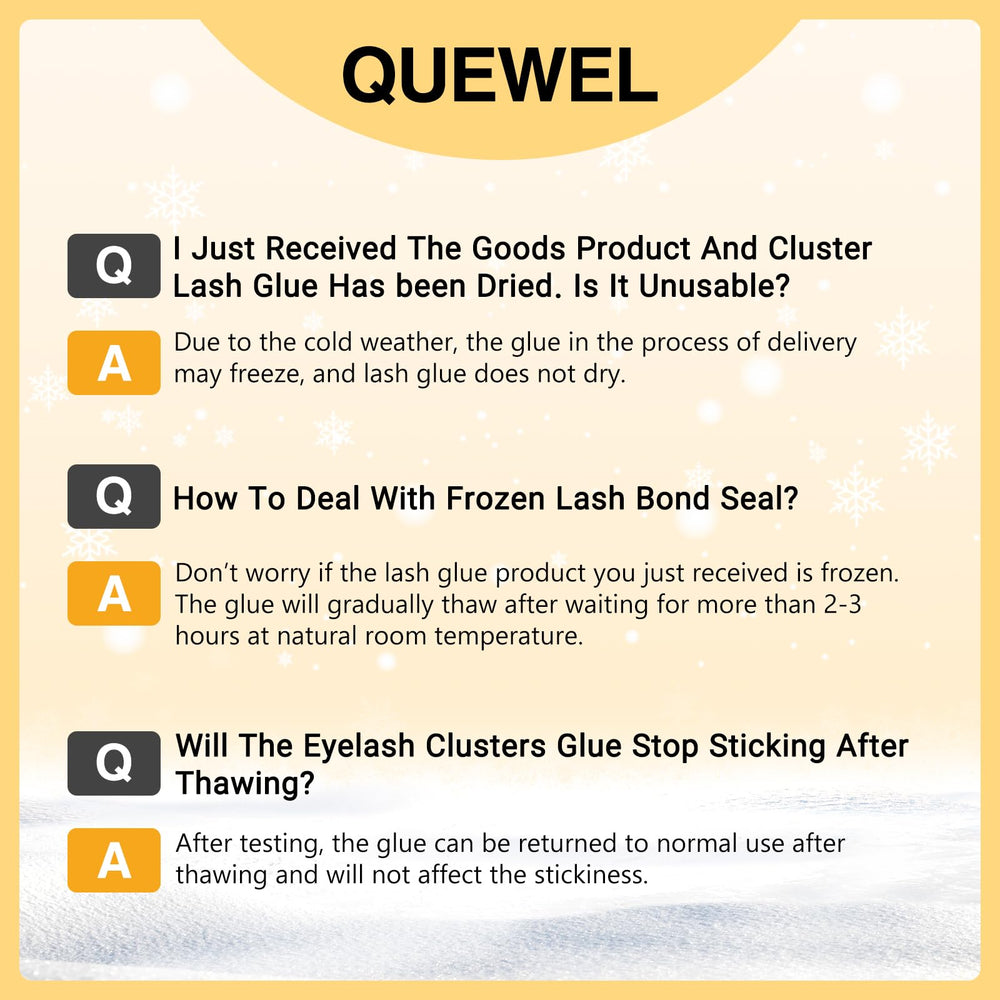 QUEWEL lash glue remover 5ml with mild formula for easy cleanup