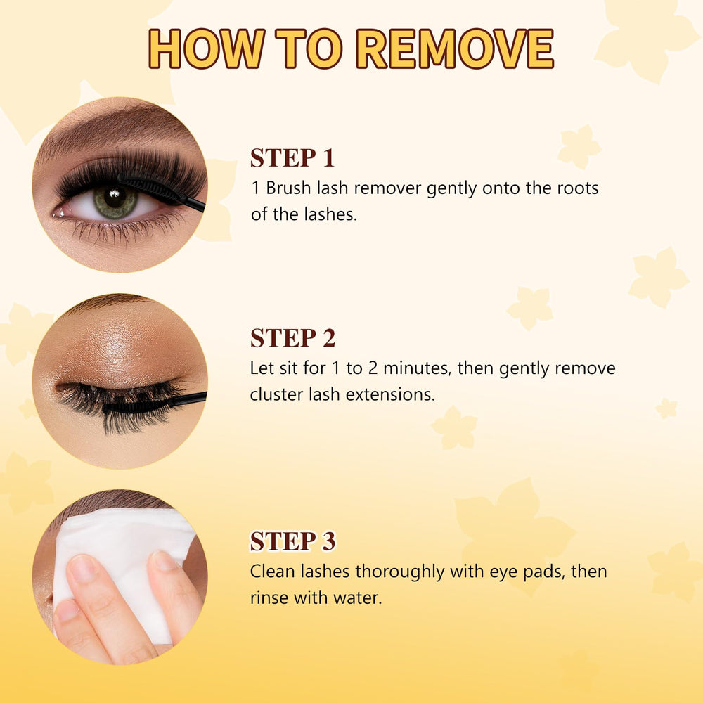 QUEWEL Lash Look Before and After demonstrates 3D volume effect