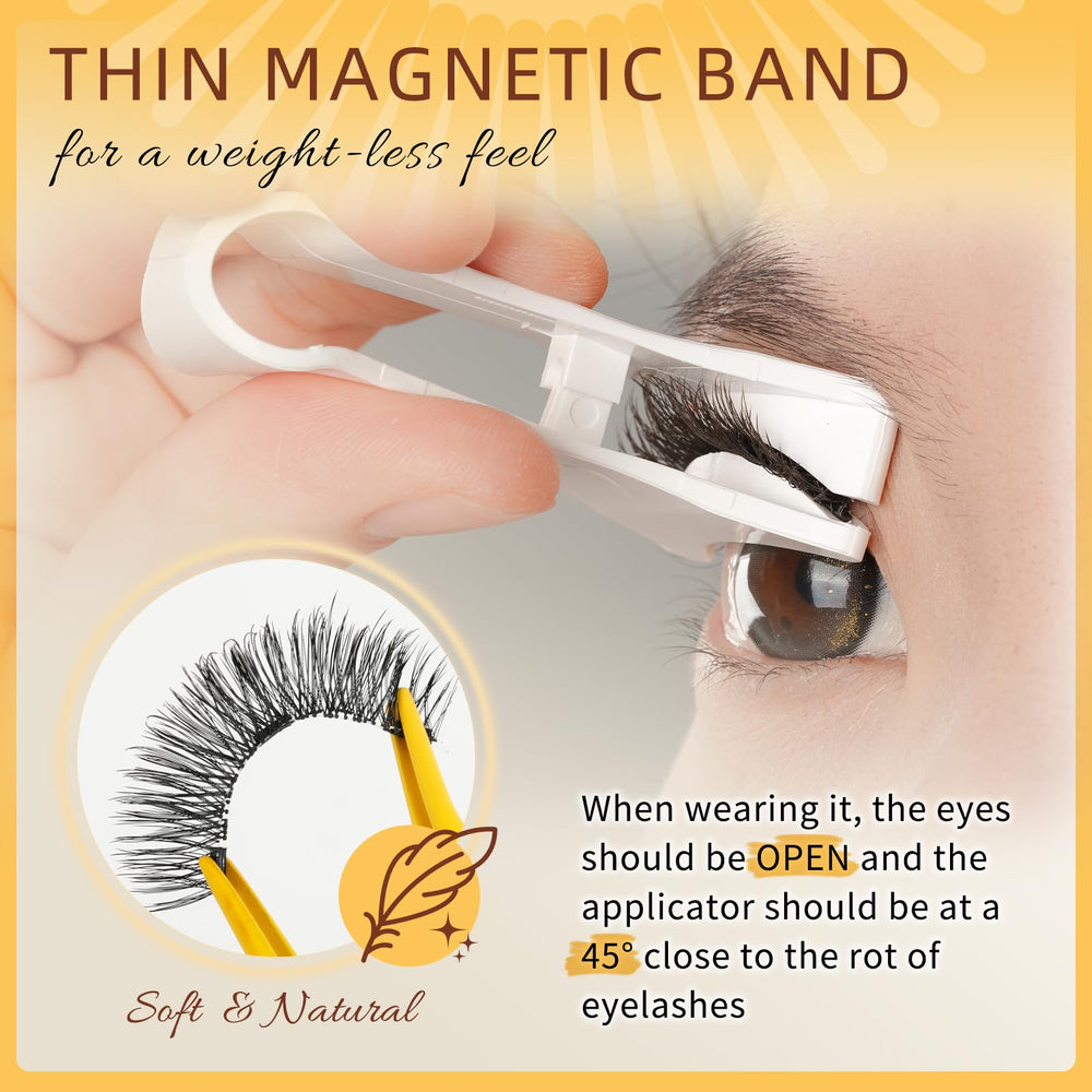 QUEWEL magnetic lashes box with mirror, portable lash care