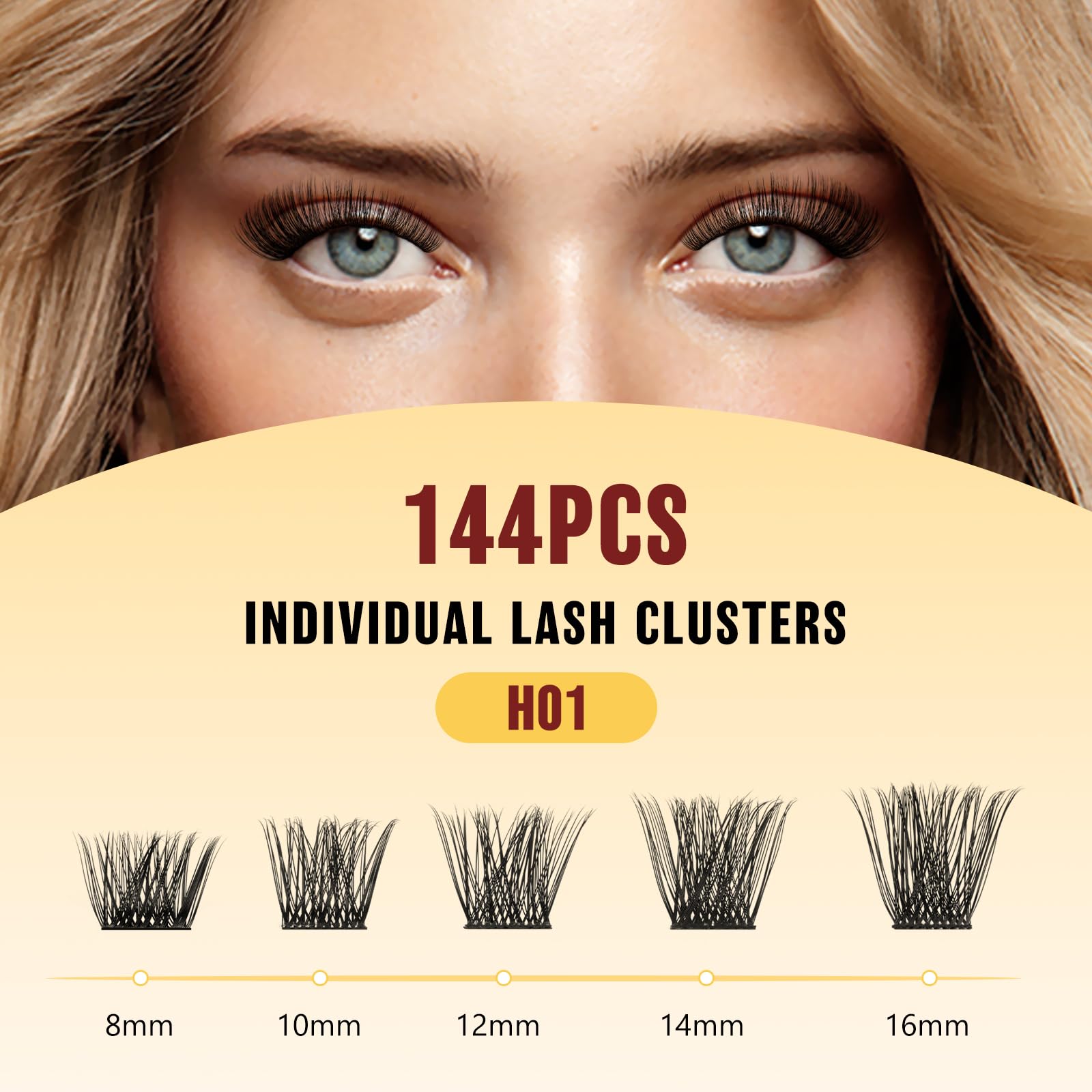 QUEWEL soft cluster lashes designed for comfortable wear and sleeping in
