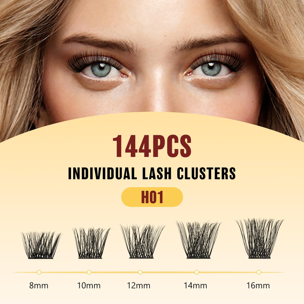 QUEWEL soft cluster lashes designed for comfortable wear and sleeping in