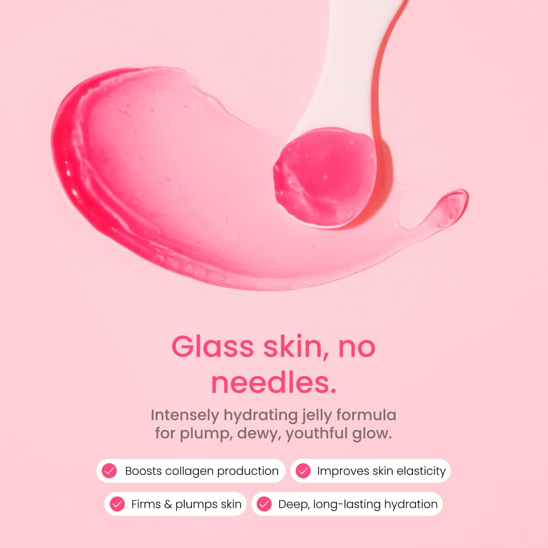QUIA Collagen Jelly Cream texture close up highlights lightweight gel absorption