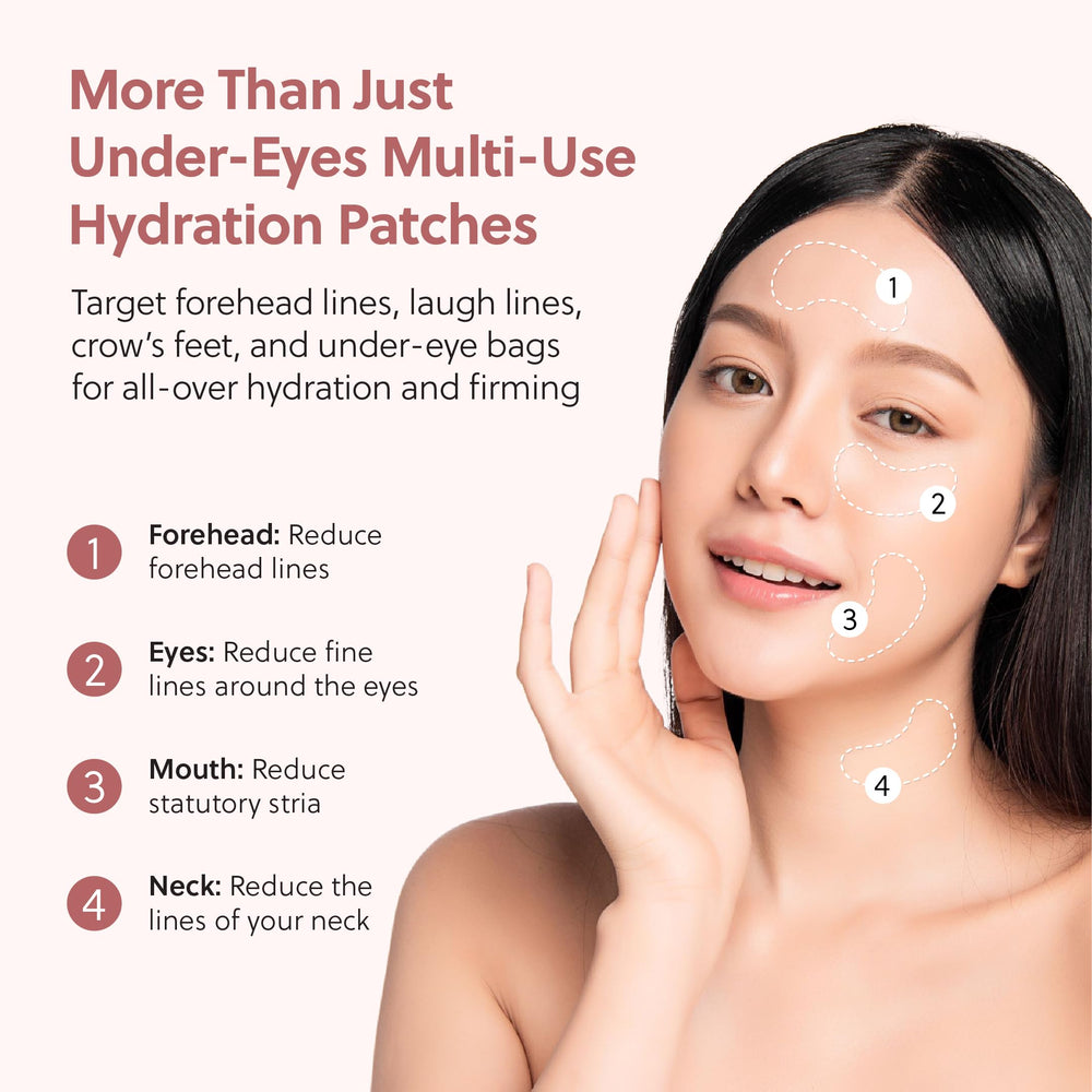 QUIA Beauty eye patches with botanical extracts for soothing, moisturized under-eye skin
