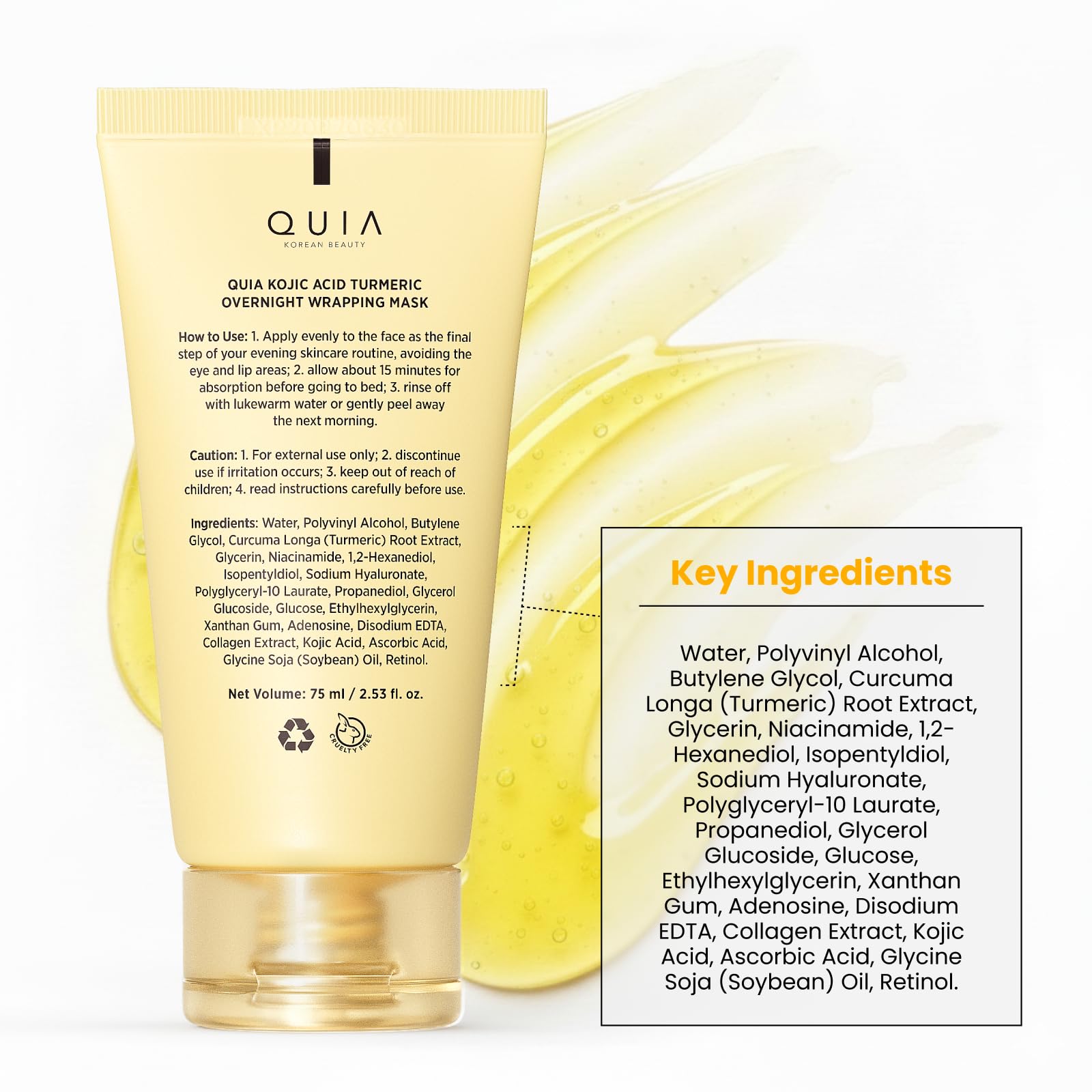 QUIA Beauty Advanced Korean Skincare Formula for radiant skin texture.