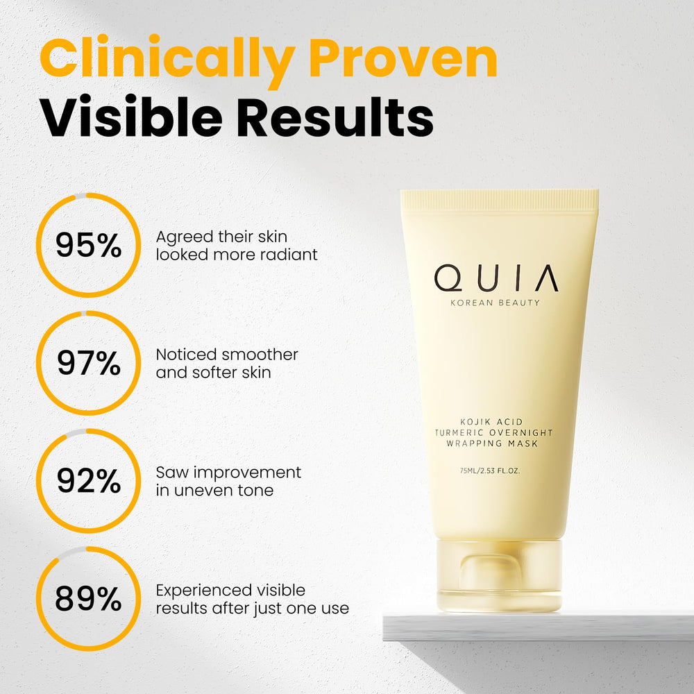 QUIA Beauty Lightweight Wrap: comfortable, weightless on skin, won't stain pillow.