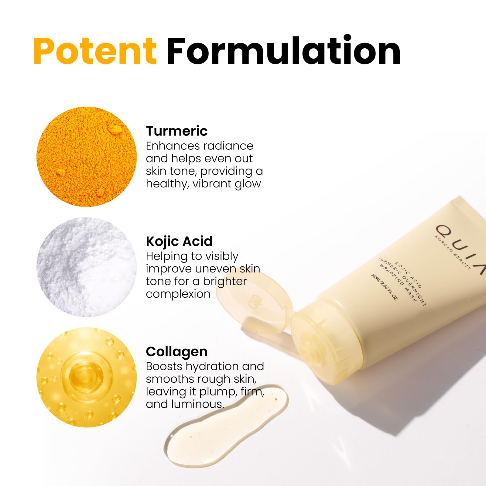 QUIA Beauty Protects Against Pollution & Fatigue with Turmeric & Kojic.