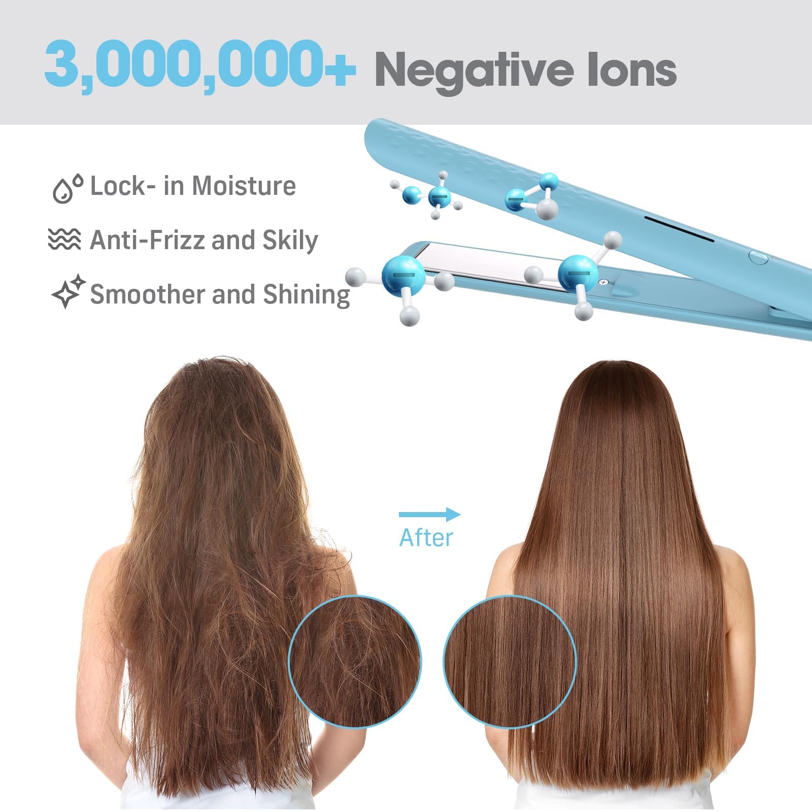 QUICO ceramic-tourmaline heating plates for smooth frizz-free results