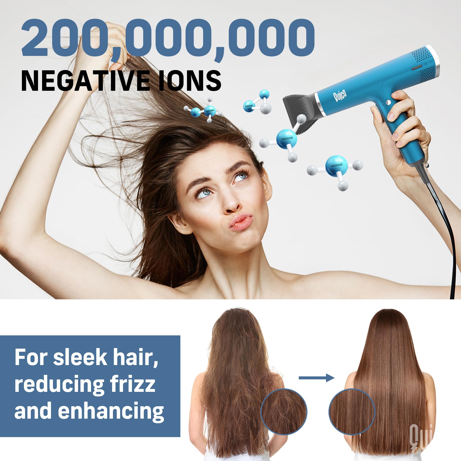 Quico heat sensor protects hair by monitoring temperature constantly