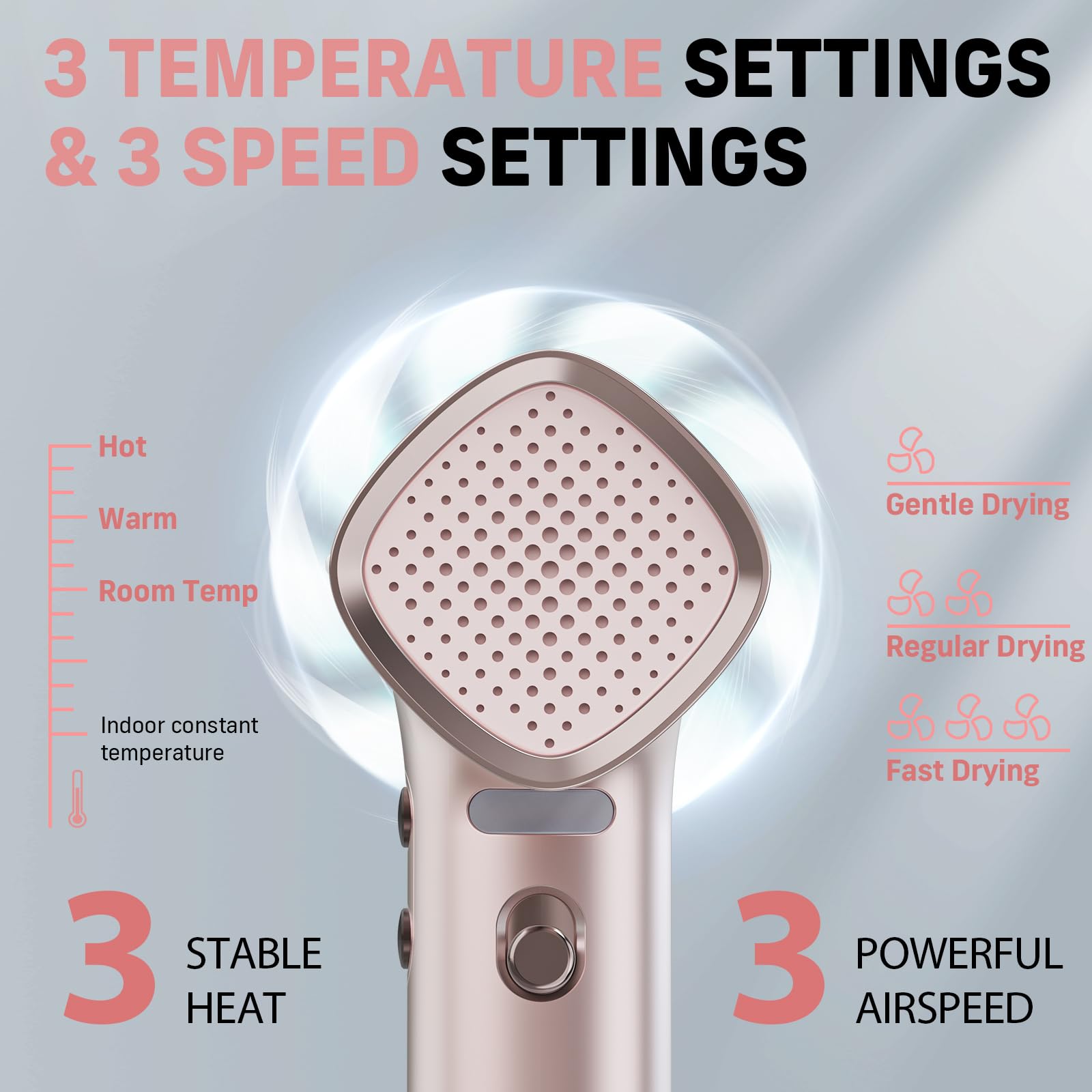 Quico hair dryer quiet design suitable for family spaces