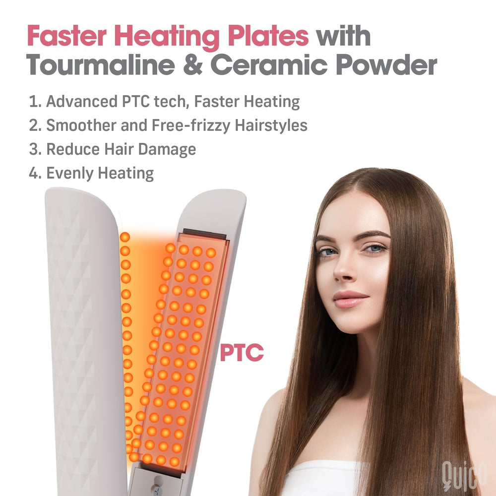 QUICO 15s heat-up highlights fast, efficient styling.