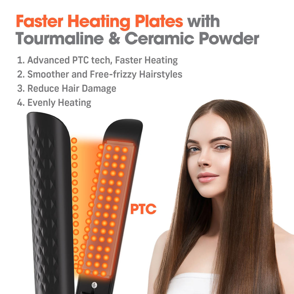 QUICO hair straightener auto-off adds safety after use.