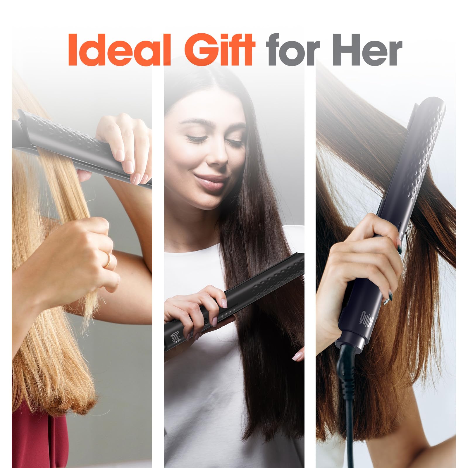 QUICO hair straightener gift-pack supports a thoughtful styling gift.