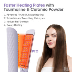 QUICO negative ion plates with tourmaline ceramic for frizz-free results