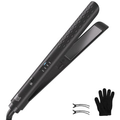 QUICO hair straightener worldwide voltage enables travel-friendly styling.