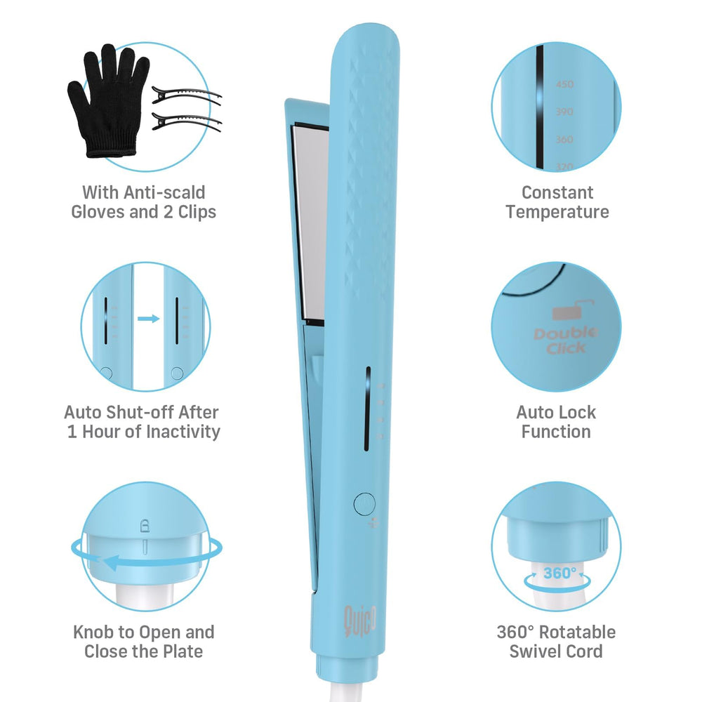 QUICO negative ion technology reduces static for sleek hair