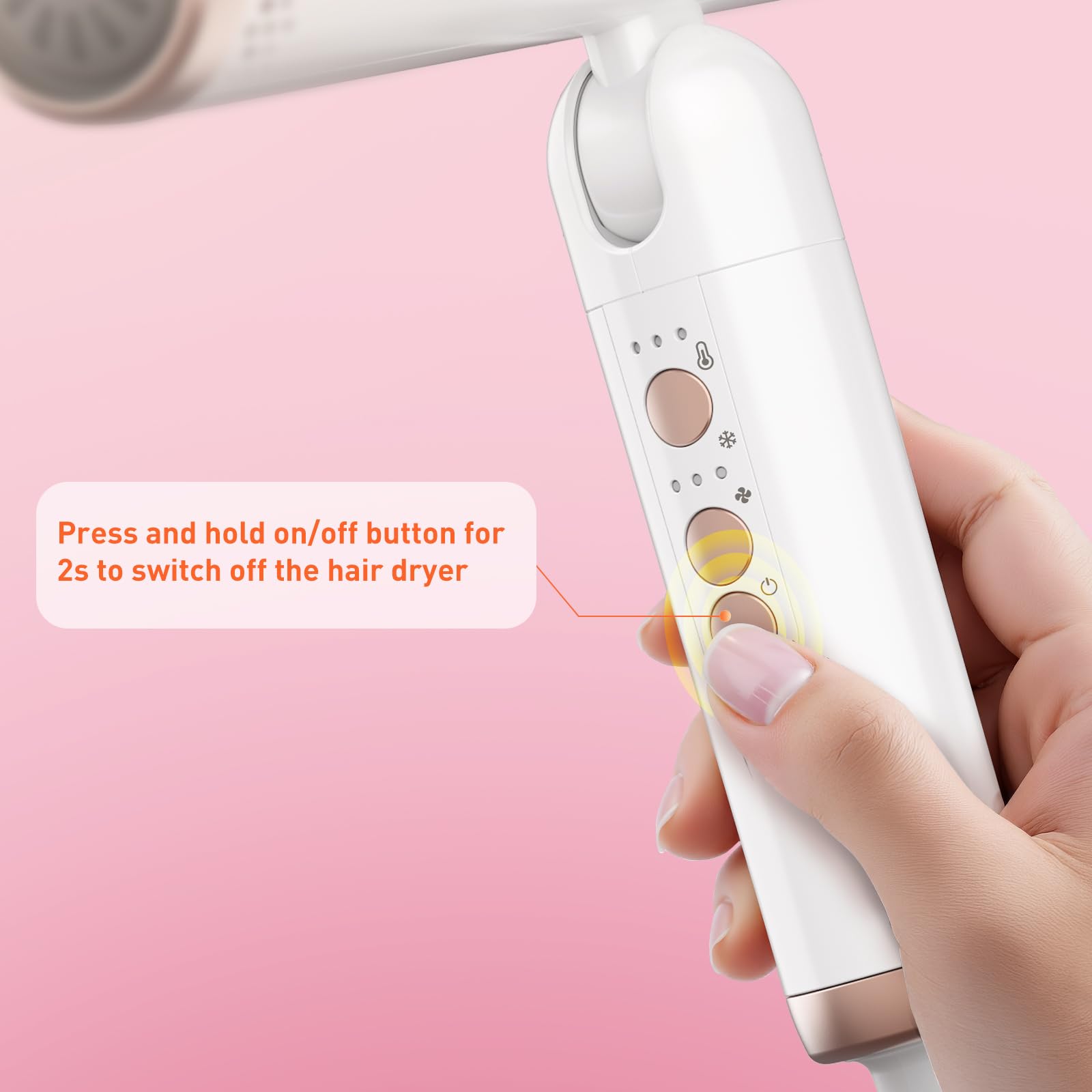 Quico travel dryer three heat and three speed options for customization