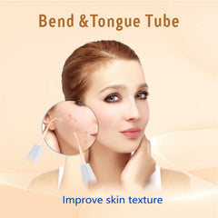 Quiet&Far wand in use on the cheek suggesting glow and texture improvement