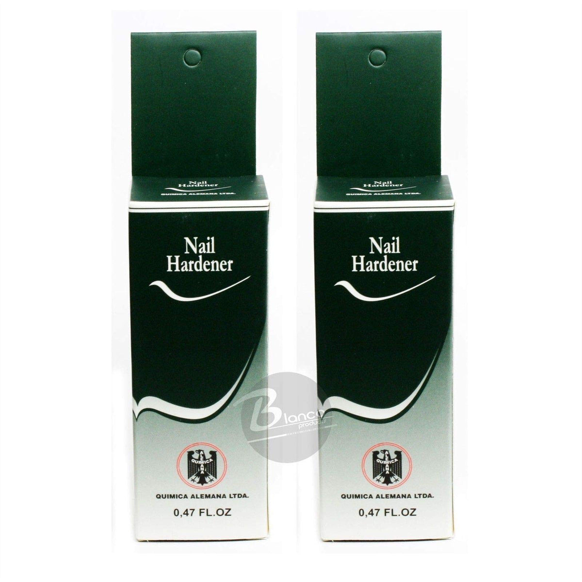 Química Alemana nail hardener bottle offers durable daily protection for nails