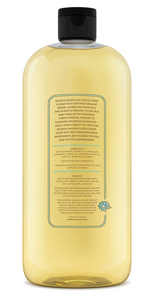 Quinn's Pure Castile laundry detergent use demonstrates concentrated cleaning with less packaging