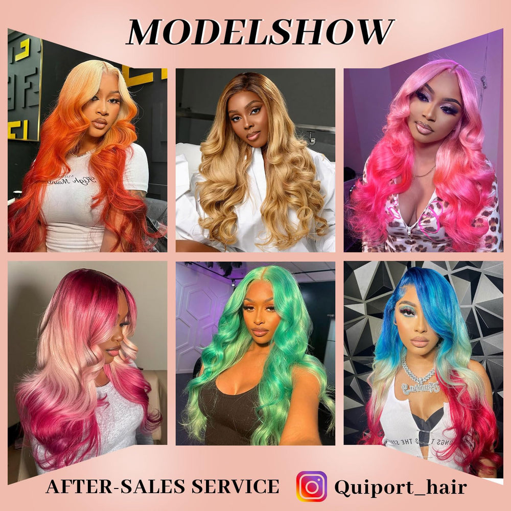 Quiport blonde body wave wig suits cosplay, vacations, and events.
