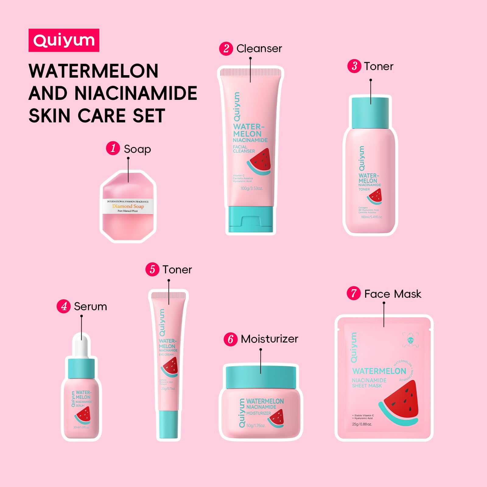 QUIYUM Eye Cream tube supports delicate eye area with hydration.