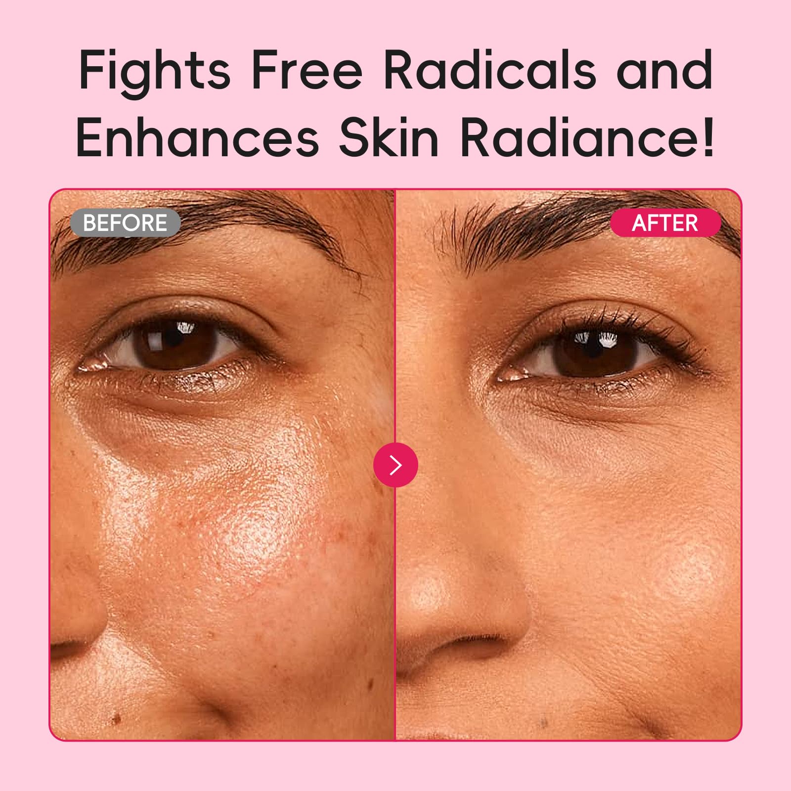 QUIYUM Pomegranate Peptide Serum dropper image suggests firming and glow.