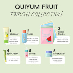 QUIYUM watermelon serum dropper dispensing hydrating formula for dewy skin