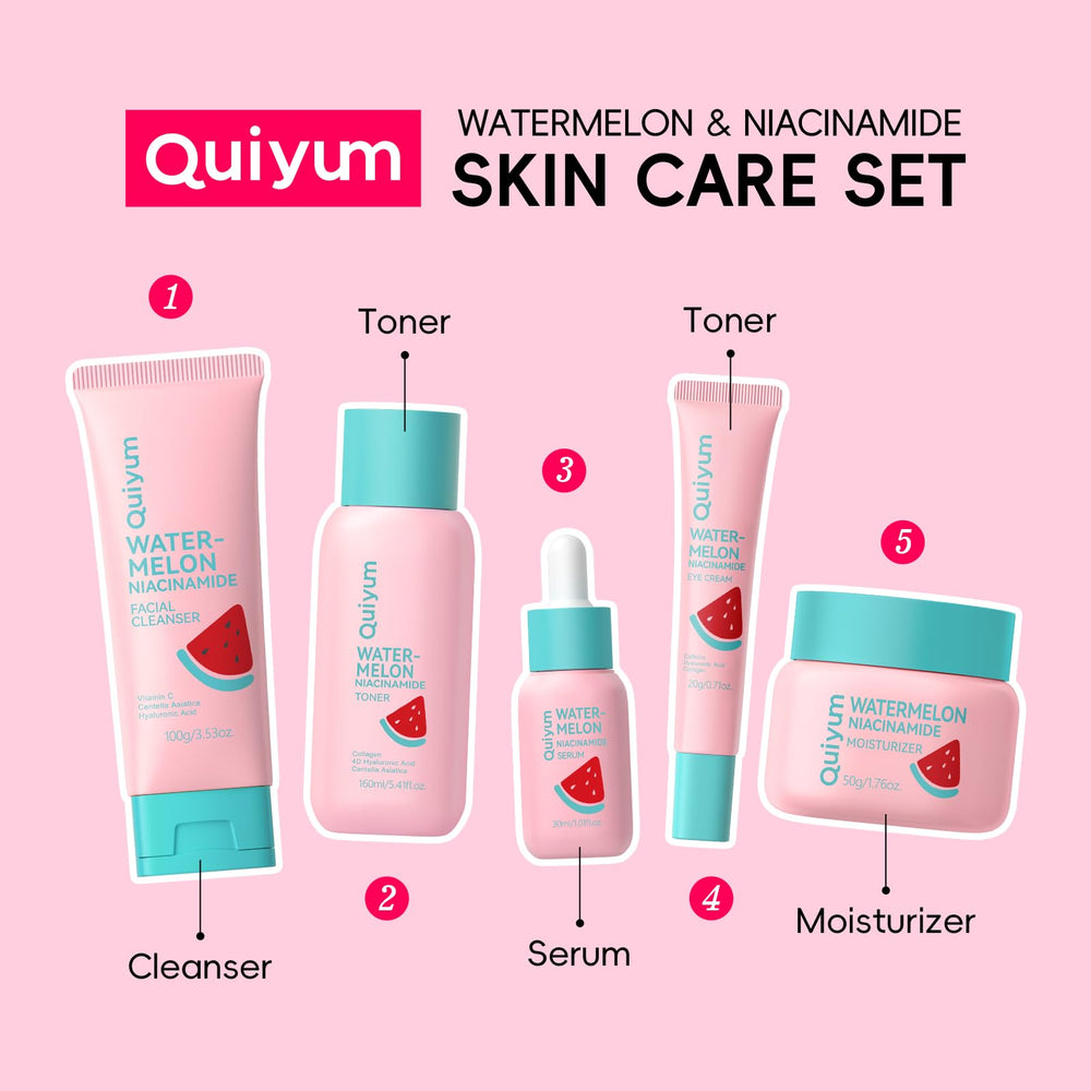 QUIYUM Travel-friendly packaging set ideal for on-the-go skincare
