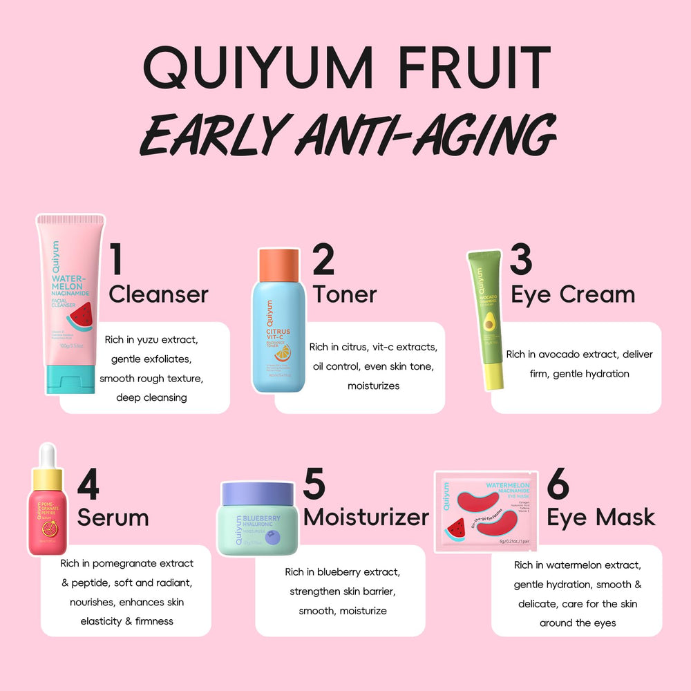 QUIYUM Watermelon Niacinamide Cleanser close-up for gentle cleansing and refreshment.