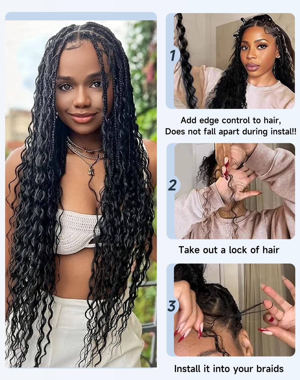 Qulueo care-wrapped-hair image suggesting simple maintenance and longevity tips