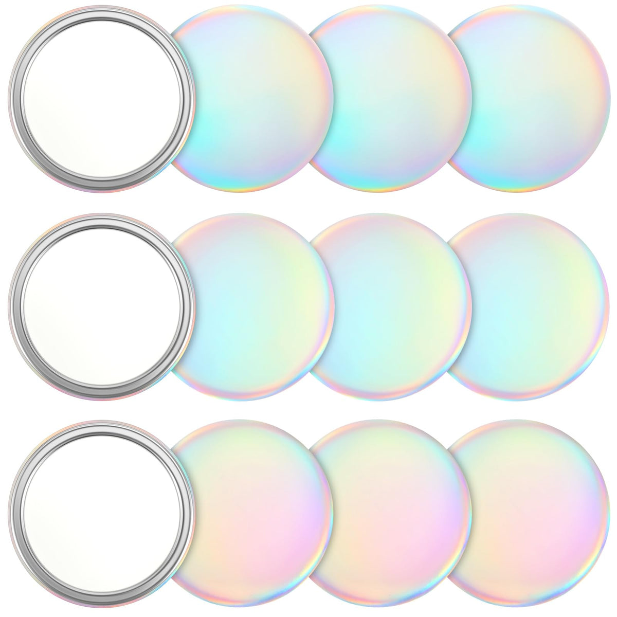 Qunclay compact mirror 12-pack front view—purse-ready, everyday grooming companion.