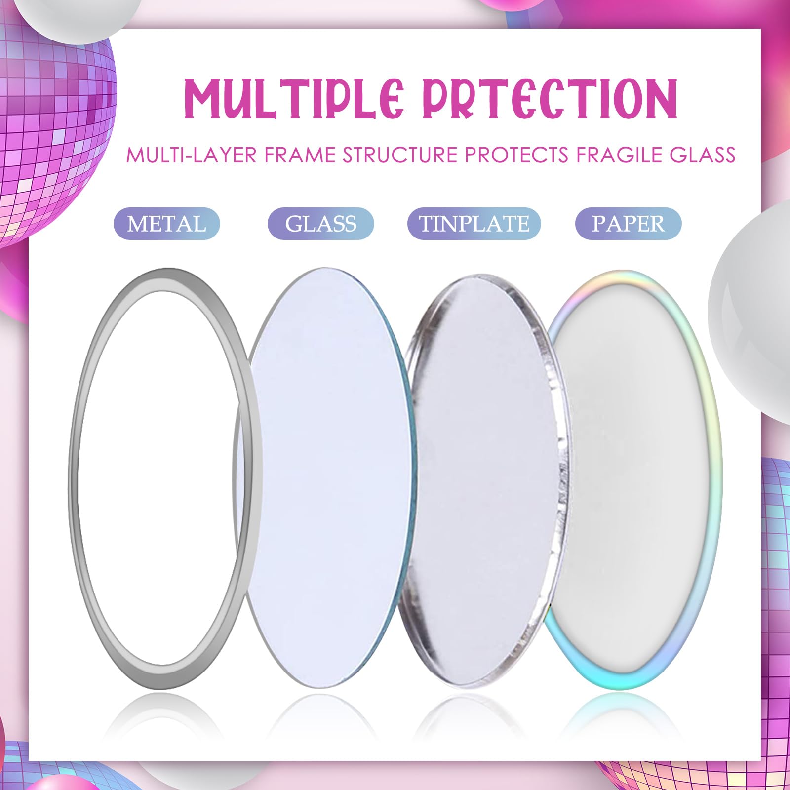 Qunclay mini pocket mirror purse-size—slips easily into bags for quick checks.