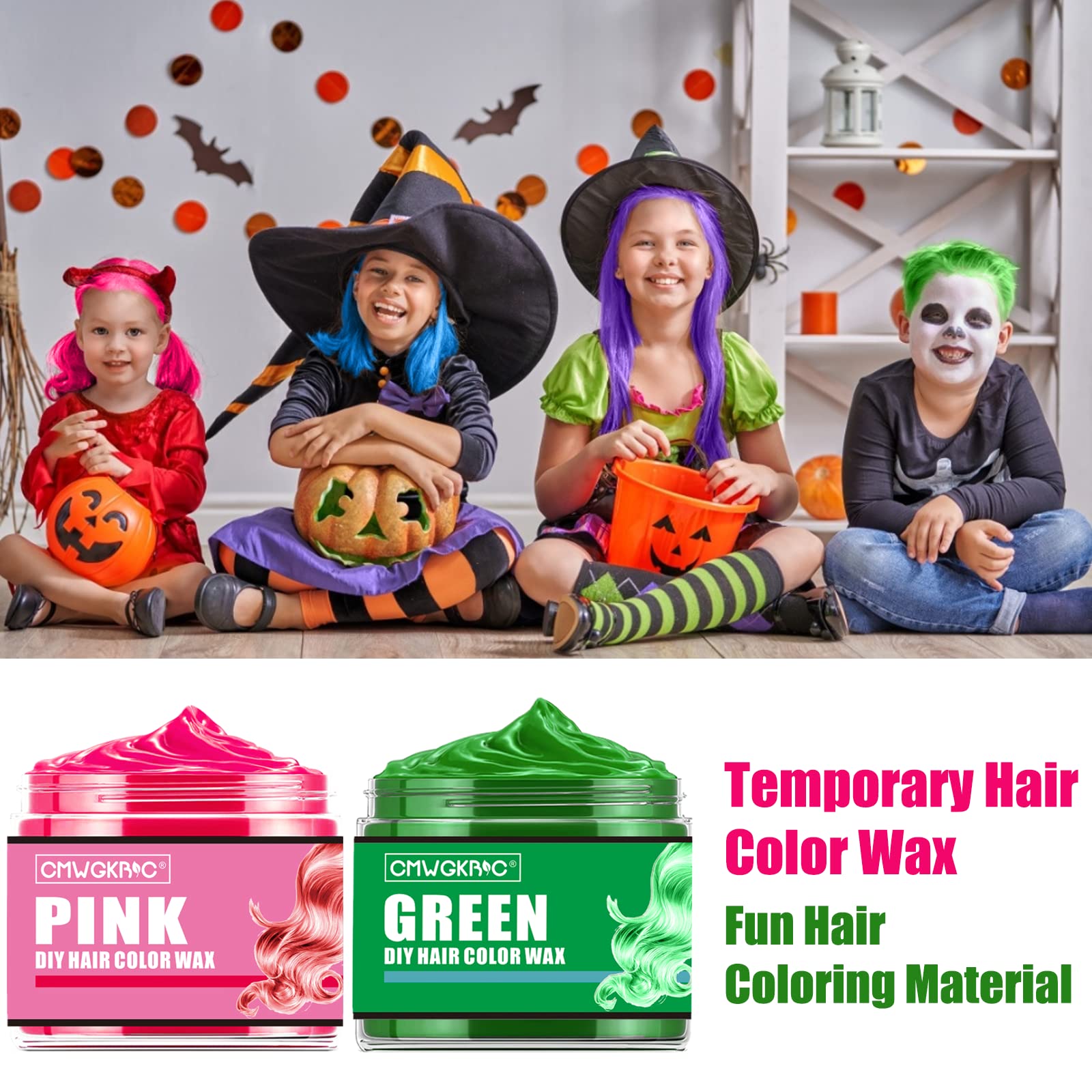 QUNGCO blue hair color wax swatch for vivid festival looks and everyday fun.