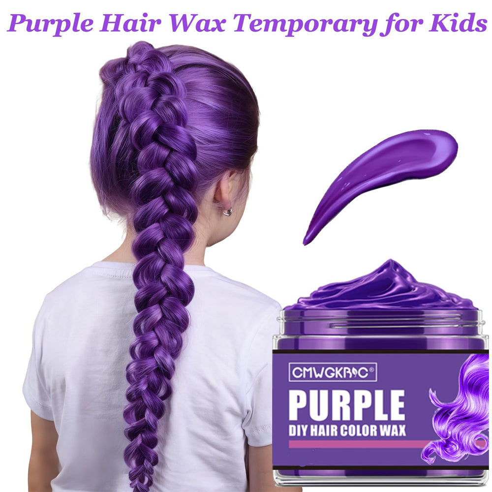 QUNGCO pink hair color wax swatch creates playful tones for kids' dress-up and Halloween.